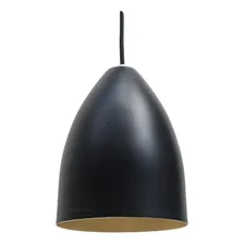 2x Pendente Soft Poptem Cone Aluminio Preto E Dourado Foto mini  2