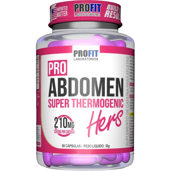 2x Pro Abdomen Hers - 60 Capsulas Cada - Profit Labs Sabor Sem Sabor Foto 1