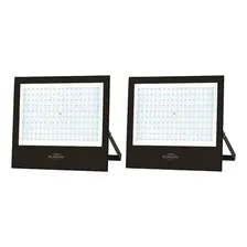 2x Refletor Holofote Led 200w 3000k Prova Dágua Luz Amarela Foto mini 1