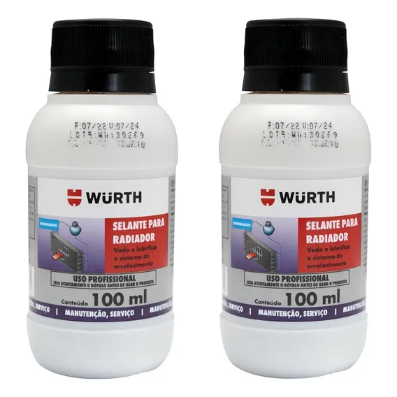 2x Selante Radiador Tapa Furo Biodegradável Wurth - 100ml Foto 1