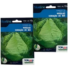 2x Sementes Repolho Verde Cabeça Coração De Boi 10g Topseed Foto mini 1