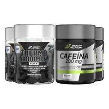 2x Thermo Abdomen Black 60 Comp + 2x Cafeína X-fire Sabor Sem Sabor Foto mini 1