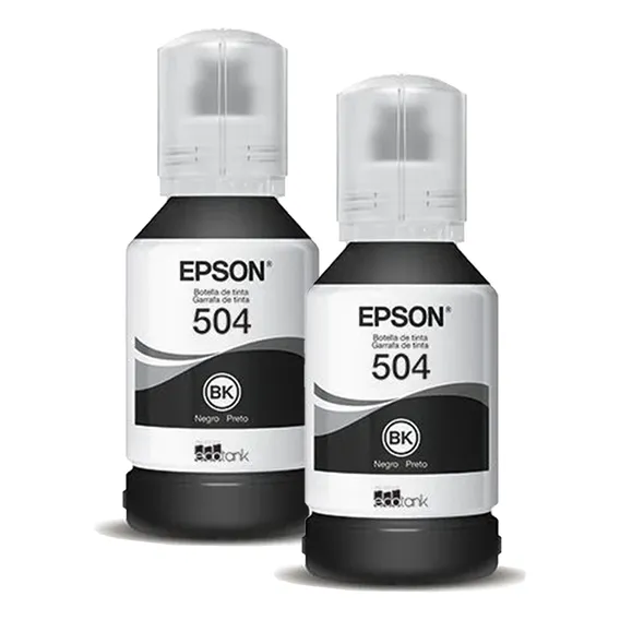2x Tinta Epson T504 L6161 L4160 L6191 L6171 Preta Foto 1