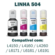 2x Tinta Epson T504 L6161 L4160 L6191 L6171 Preta Foto mini 2