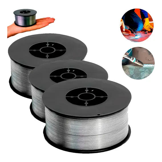 3 Arame Solda Mig Sem Gás Tubular E71t-gs Bitola 8mm 1kg Foto 1