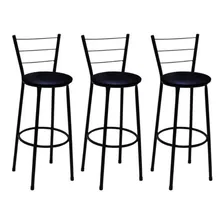 3 Banquetas Alta Cozinha Balcão Bar Bistr Foto mini 1