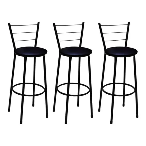 3 Banquetas Alta Cozinha Balcão Bar Bistr Foto 1