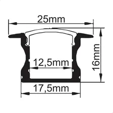 3 Barras 2m Perfil Alumínio Branco 25mm Gesso Embutir Foto mini  2
