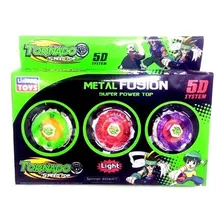 3 Beyblade Fusion Tornado 5d Metal Blay Blade Com Led Cor Variadas Foto  mini 1