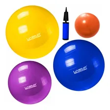 3 Bolas Suíças Tamanhos 55 Cm + 65 Cm + 75 Cm + 1 Overball Foto mini 1