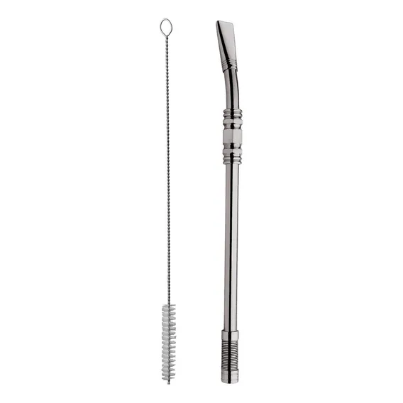 3 Bombas De 21cm Tererê Chimarrão Aço Inox Anel Bojo Mola Foto 1