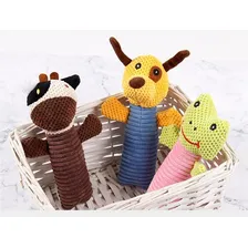 3 Brinquedos Mordedor De PelĂșcia Filhote Pequeno MĂ©dio Porte Cor Coloridos Desenho Fofinhos Foto mini 2