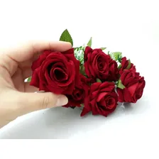3 Buquês Com 6 Rosas De Veludo Médias Foto mini 4