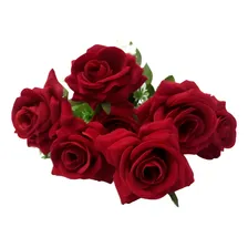 3 Buquês Com 6 Rosas De Veludo Médias Foto  mini 1