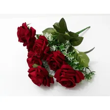 3 Buquês Com 6 Rosas De Veludo Médias Foto mini  2