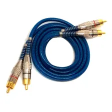 3 Cabo Rca Blindado 1m Banhado Ouro Crossover Amplificador Foto mini 3