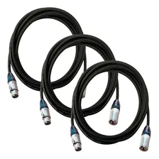 3 Cabos Balanceado Microfone Xlr Neutrik & Santo Angelo 5 Mt Foto mini 1