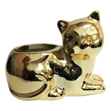 3 Cachepot Enfeite Gato Vasinho Porcelana Decora Organizador Cor Sortidos Foto mini 3