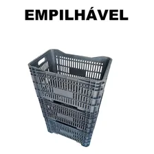 3 Caixas PlĂĄsticas HortifrĂști Preta AgrĂcola 46l +nf-e Foto mini 3