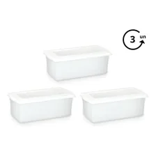 3 Caixas Plásticas Organizadoras Multiuso C/tampa 5l Pleion Foto mini 1