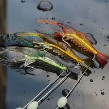3 Camarão Artificial Encastoado Glow 7 Cm P/ Robalo, Corvina Cor Sortidos Foto mini  3