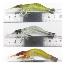 3 Camarão Artificial Encastoado Glow 7 Cm P/ Robalo, Corvina Cor Sortidos Foto mini 2