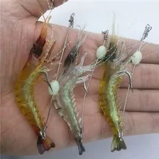 3 Camarão Artificial Encastoado Glow 7 Cm P/ Robalo, Corvina Cor Sortidos Foto mini 4