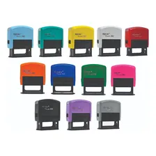 3 Carimbos Automáticos Personalizados + 2 Tintas Para Tecido Tinta Preto Exterior Preto Foto mini  2