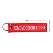 3 Chaveiros Remove Before Flight Bordado Vermelho Foto mini 4