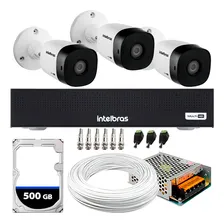 3 Câmeras Vhd 1230b 1080p Dvr 4 Canais Intelbras E Hd 500gb Foto mini 1