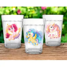 3 Copos Vidro 190ml Temáticos Personalizados Unicórnio Magic Foto mini 2