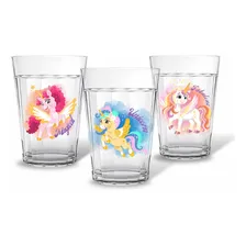 3 Copos Vidro 190ml Temáticos Personalizados Unicórnio Magic Foto mini 1