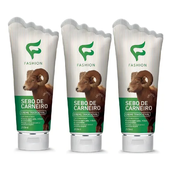 3 Creme Sebo Carneiro - Tradicional - Pés, Mãos E Cotovelos Foto 1