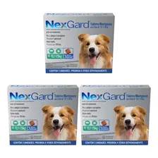 3 Cxs Nexgard Antipulgas E Carrapatos Cão 10 A 25kg Com 3 Foto mini 1