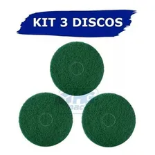 3 Disco Limpeza Verde 410mm Enceradeira Scotch-brite 3m Foto mini 1