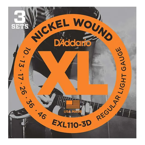 3 Encordoamento Daddario 010 Guitarra Exl110-3d Exl110 Foto 1