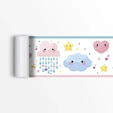 3 Faixas Adesivas Chuva De Amor Adesivo Decorativo Parede Cor Branco Foto  mini 1