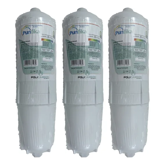 3 Filtros Refil Policarbon Compatível C/ Purificador Everest Foto 1