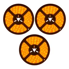 3 Fita Led 3528 Amarelo Ambar 2700k C/ Silicone Aprova Dagua Tensão De Operação 12v Foto mini 1