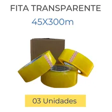 3 Fitas Adesivas Transparente Durex 300m Para Embalar Liso Foto mini 3