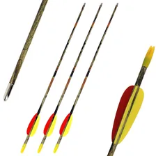 3 Flechas Para Arco E Flecha Camufladas Fibra Vidro Fa30-ac Foto mini 1