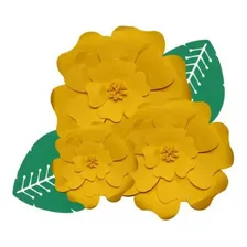 3 Flores Gigante Em Eva P/ Decoração Tamanho 21cm,30cm,48cm Cor Laranja Foto mini 4