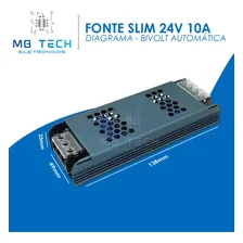 3 Fonte Slim Chaveada Estabilizadora 24v 10a 240w Bivolt Foto mini  2