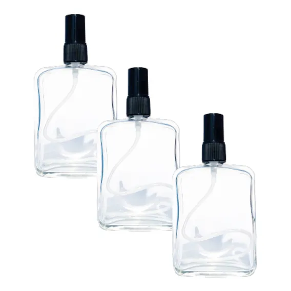 3 Frasco Vidro Perfume 100ml Válvula Spray Foto 1