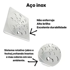 3 Grelha Inox Quadrado 9,5cm C/ Fecho Anti Insetos Dengue Foto mini 2