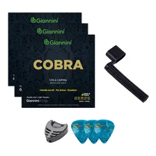 3 Jogos Corda Viola Caipira Giannini Cobra NÃquel + Palhetas Foto mini 1