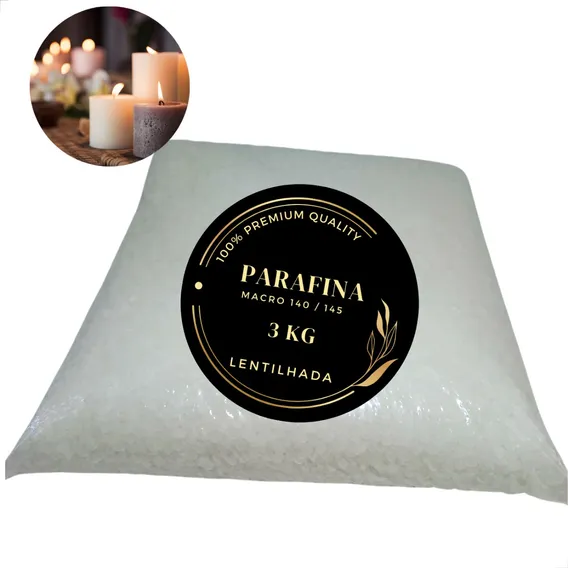 3 Kg - Parafina Vela 100% Pura Granulada Macro 140 Bahia Foto 1