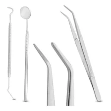 3 Kits Clinico Odonto Com Sonda, Pinça E Cabo Com Espelho Foto mini 4