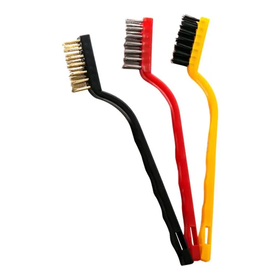 3 Kits Com 3 Escovas De Aço Latão Nylon P/ Limpeza Remoção Foto 1