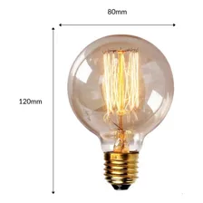 3 Lâmpada Filamento Carbono G80 Vintage Retro 40w 110v Foto mini  3